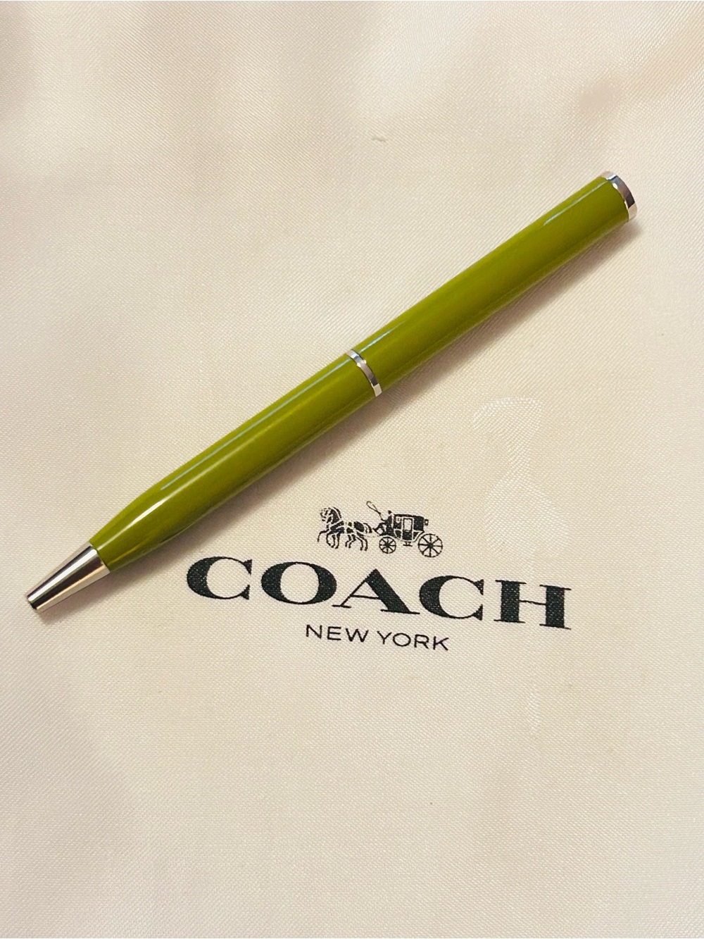Coach Green Pen Keychain/ Bag Charm